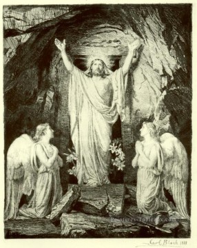 Résurrection du Christ Carl Heinrich Bloch Peinture à l'huile